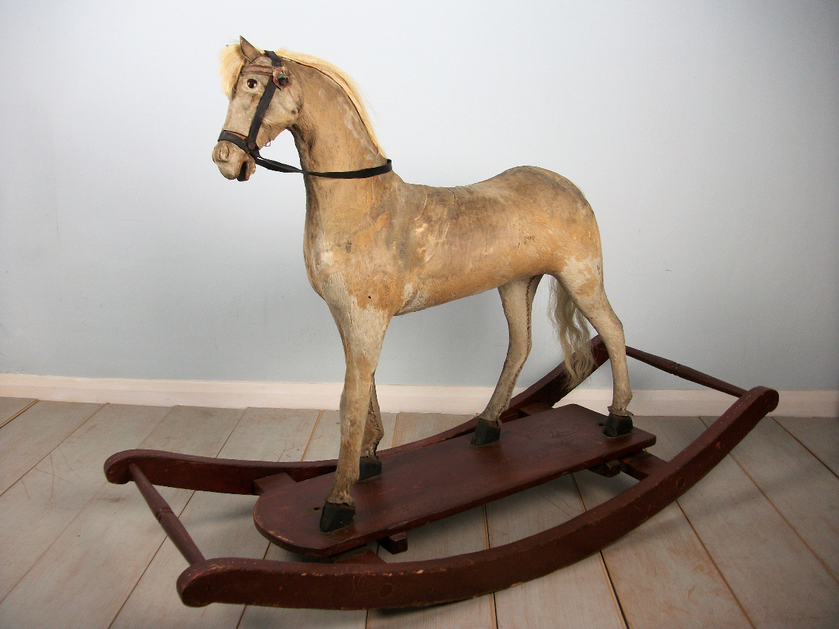 Victorian Pony Skin Rocking Horse